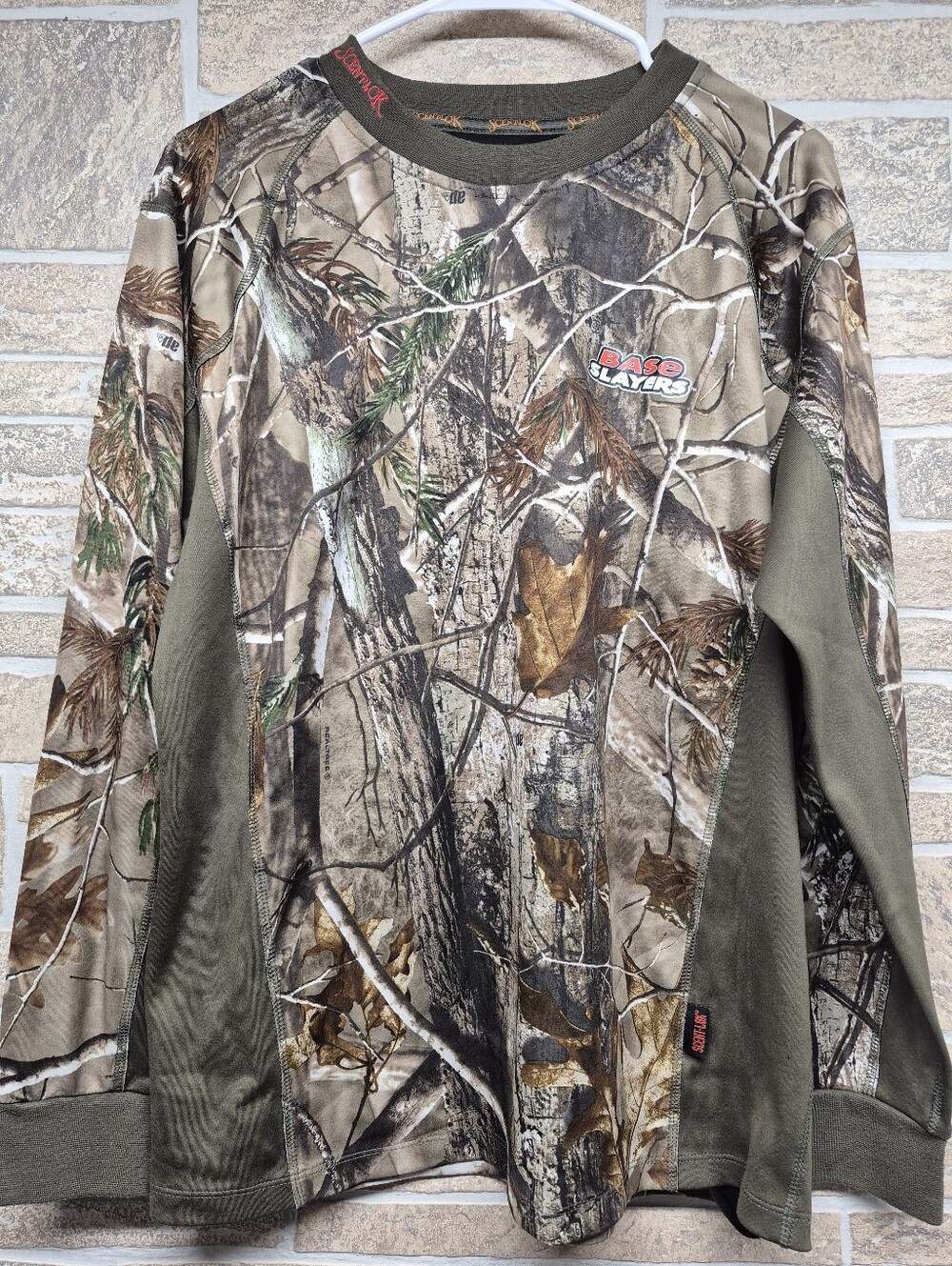 Bass Pro Shops Camo Long Sleeve Shirt with Olive Panels Scent-Lok XL